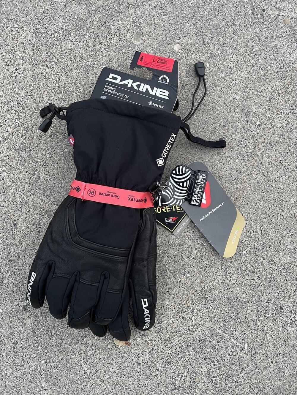 Dakine Women's Excursion GORE-TEX Ski Gloves - Size Large 7.5 New Wool